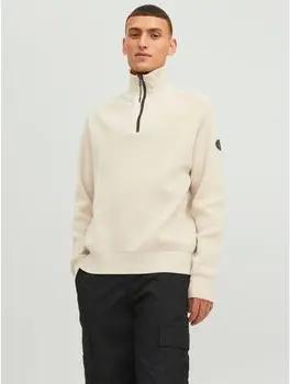 Jack & Jones  Pullover 12240621 FILO HALF ZIP-MOONBEAM