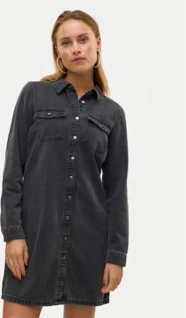 Vero Moda Jeanskleid Jennie 10310968 Schwarz Regular Fit
