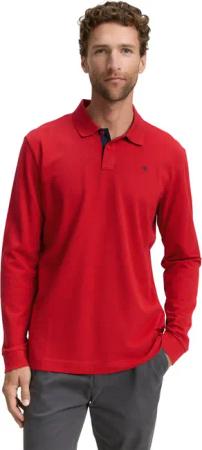 TOM TAILOR Langarm-Poloshirt mit Logo-Stickerei