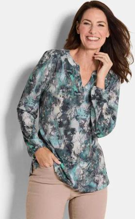 GOLDNER Kurzarmbluse Blusenshirt in femininer Form