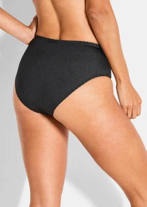 Taillenslip mit Spitzeneinsatz - schwarz - Gr. 40 von Goldner Fashion