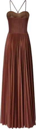 Pinko - Cinnamon Pleated Jersey Bustier Dress - Größe S - braun