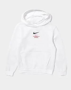 Nike Graphic Hoodie Kinder, Weiss