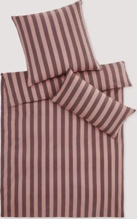 hessnatur Renforcé Bettwäsche-Set CANNES aus Bio-Baumwolle - lila - Größe 155x220 / 80x80 cm