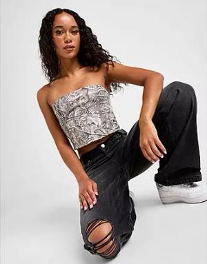 Hoodrich Woodland Camo Corset Top Damen - Damen, Braun