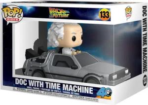 Zurück in die Zukunft - Doc With Time Machine (Pop! Rides Deluxe) Vinyl Figur 133 - Funko Pop! Figur - Funko Shop Deutschland - Lizenzierter