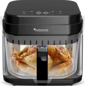 TurboTronic by Z-Line Heißluftfritteuse Glas Airfryer