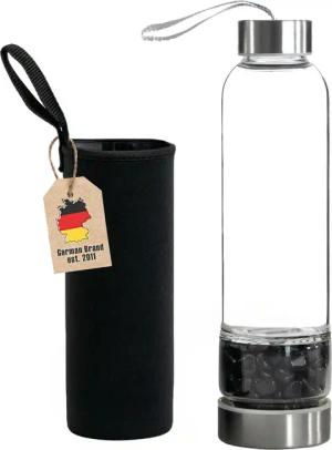 Intirilife Trinkflasche, Trinkflasche Wasserflasche, Heilsteinen, Tasche