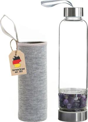 Intirilife Trinkflasche, Trinkflasche Wasserflasche - Heilsteinen,