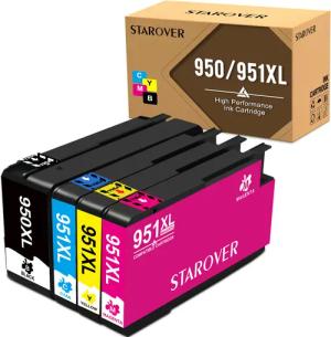 STAROVER 4er Kompatibel für HP 950XL