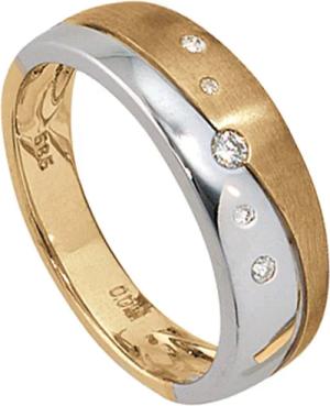 JOBO Diamantring, 585 Gold bicolor mit
