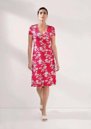 Alba Moda Jerseykleid Jerseykleid mit Raffung