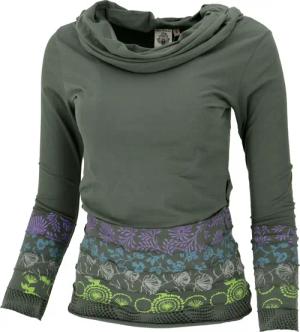 Guru-Shop Longsleeve Kapuzenshirt, Boho Patchwork Shirt