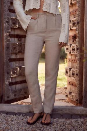 Next Leinenhose Karottenhose aus Leinenmischgewebe –
