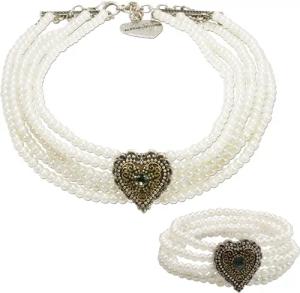 Alpenflüstern Ketten-Set Trachtenschmuck-Set Perlen-Trachtenkette und Trachten-Armband