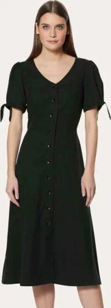 MADELEINE Maxikleid Halbarm-Kleid mit kurzen Ärmeln