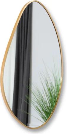 Wandspiegel Asymmetrischer Spiegel 46x82 gold Alurahmen