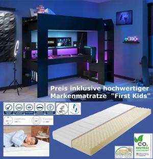 Parisot Hochbett Gaming Hochbett "Online 1"