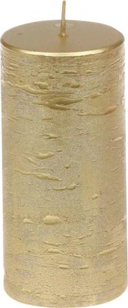 Steinhart Kerzen Rustic-Kerze Stumpenkerze "Rustic-Glanz" Gold