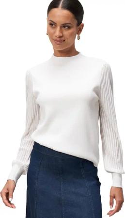 Zero Strickpullover "zero Damen Strickpullover mit transparenten Ärmeln", (1 tlg.), weiteres Detail