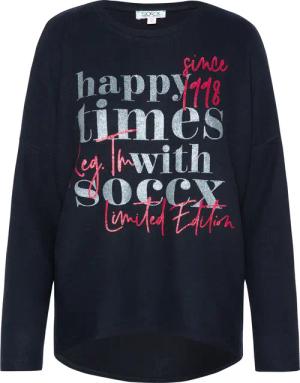 Soccx Damen Flauschpullover (blau/Navy, XS/S)