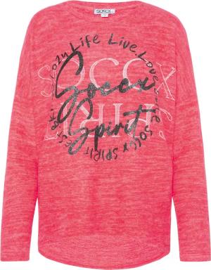Soccx Damen Flauschpullover (Rot, M/L)