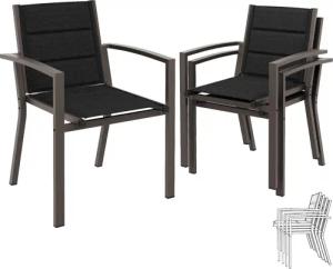 GUNJI Gartenstuhl Klappstuhl (2er Set), bequem,