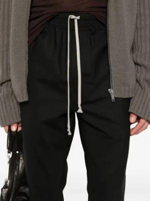 Rick Owens - Relaxed-Fit Black Trousers With Elastic Waistband - Größe 48 - schwarz