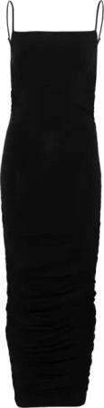 Michael Kors - Ruchd Fittd Midi Dress - Größe M - schwarz