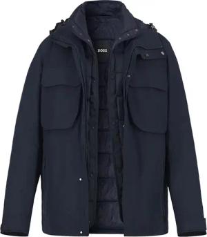 BOSS Black Herren Jacken blau unifarben