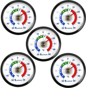 Lantelme Kühlschrankthermometer Kühlschrankthermometer 5er, Spar-Pack 5-tlg.,