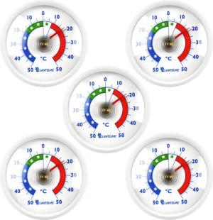 Lantelme Kühlschrankthermometer Kühlschrankthermometer 5er, Spar-Pack 5-tlg.,
