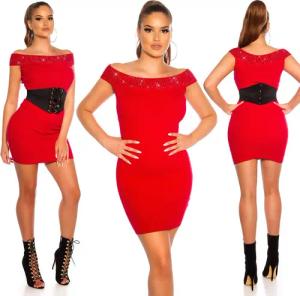 Koucla Minikleid Kleid off sholder Carmenausschnitt