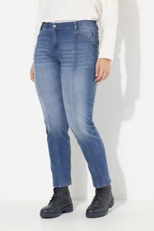 Ulla Popken Regular-fit-Jeans Boyfriend-Jeans Ziernähte weites