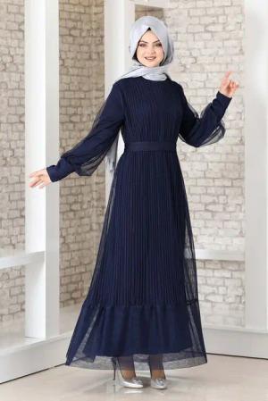 fashionshowcase Abendkleid Maxikleid mit Faltendetail –