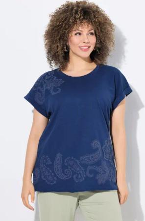 Ulla Popken T-Shirt T-Shirt 3D-Druck Oversized