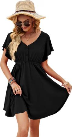 Beluring Tunikakleid Damen Sommerkleid mit kurzen
