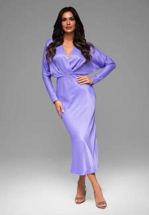OMBRE Abendkleid Elegantes Midikleid mit Wickeloptik
