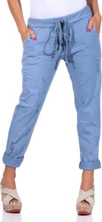 Mississhop Chinohose Damen Hose Freizeithose zerrissen