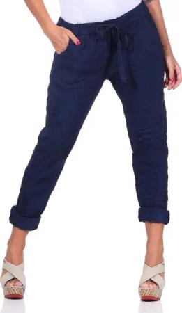 Mississhop Chinohose Damen Hose Freizeithose zerrissen