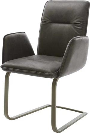 DELIFE Polsterstuhl Vinja-Flex, Freischwinger flach Effektfinish