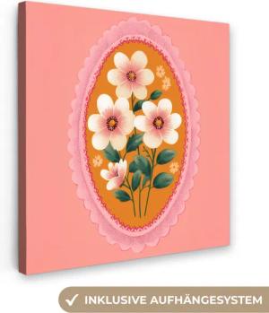 OneMillionCanvasses® Leinwandbild Illustration - Blumen -