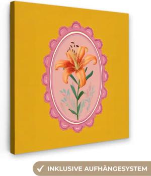 OneMillionCanvasses® Leinwandbild Lilie - Orange -