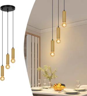 Nettlife Hängeleuchte Schwarz Gold E27 3