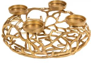 riess-ambiente Kerzenhalter ABSTRACT 38cm gold, Metall