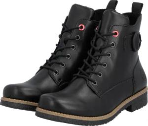 Rieker Schnürstiefelette, Schnürboots, Stiefelette, Blockabsatz mit dekorativer Zierschnalle