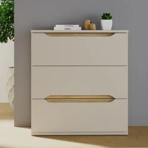 FORTE Kommode, B/H/T 81,5/92,3/41,5 cm Kommode ohne Griffe