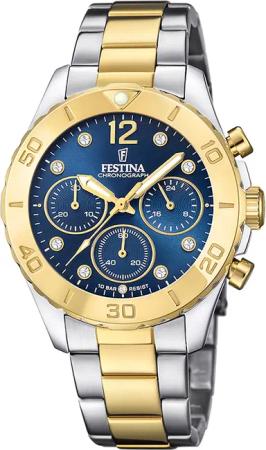 Festina F20604/3 Boyfriend Chronograph Damenuhr 39mm 10ATM