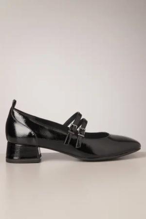 Amelie Lack Pumps in Schwarz