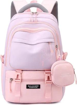 FOSMET Schulrucksack Schulrucksack Wasserdichter mit Geldbörse
